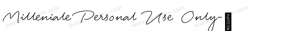 Milleniale Personal Use Only字体转换